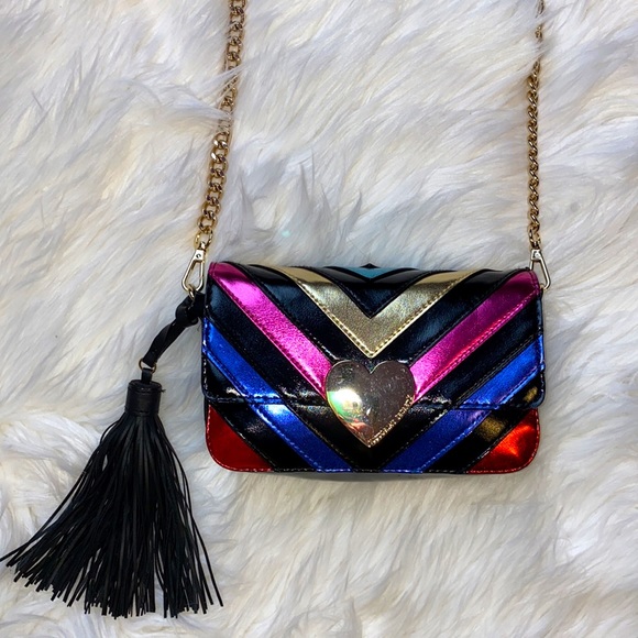Victoria's Secret Handbags - 🎆[ VS ] Metallic Colorful Crossbody Clutch